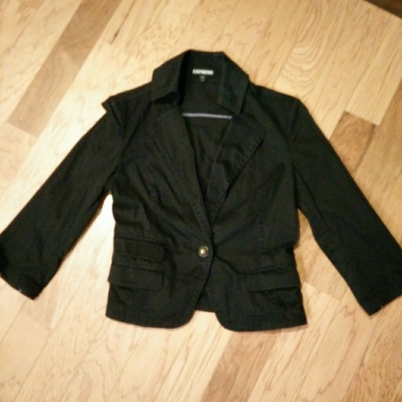Express Cotton Blend Cropped Jacket - Picture 1 of 5